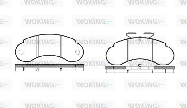 Woking P0423.10 - Brake Pad Set, disc brake autospares.lv