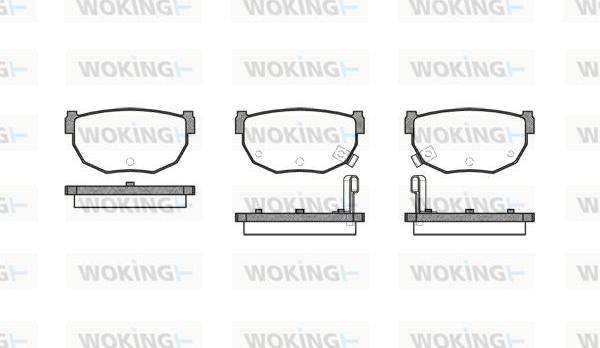 Woking P0513.22 - Brake Pad Set, disc brake autospares.lv