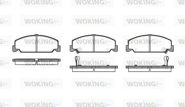 Woking P0823.12 - Brake Pad Set, disc brake autospares.lv