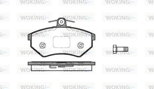 Woking P0343.50 - Brake Pad Set, disc brake autospares.lv