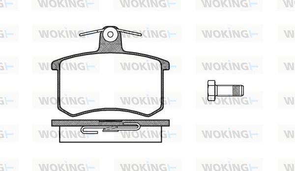 Woking P0353.00 - Brake Pad Set, disc brake autospares.lv