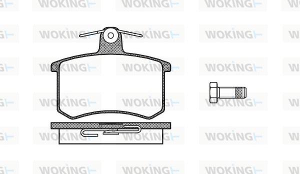 Woking P0353.10 - Brake Pad Set, disc brake autospares.lv