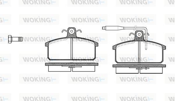 Woking P0283.02 - Brake Pad Set, disc brake autospares.lv