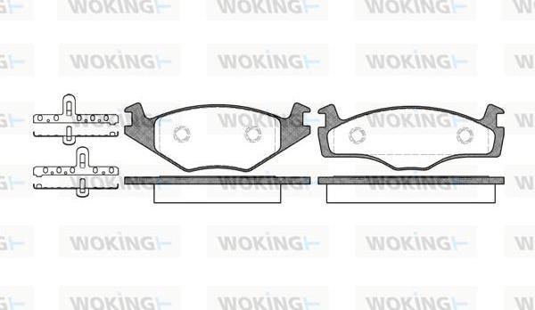 Woking P0713.05 - Brake Pad Set, disc brake autospares.lv