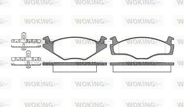 Woking P0713.10 - Brake Pad Set, disc brake autospares.lv