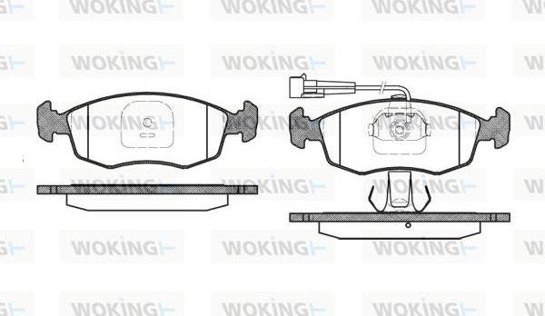 Woking P0723.12 - Brake Pad Set, disc brake autospares.lv