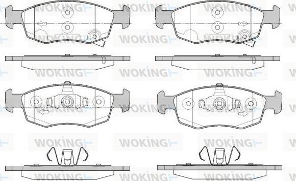 Woking P0723.34 - Brake Pad Set, disc brake autospares.lv