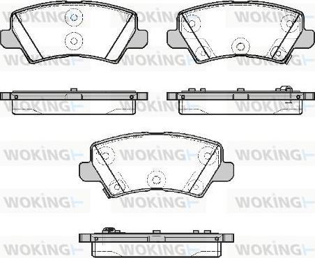 Woking P19043.02 - Brake Pad Set, disc brake autospares.lv