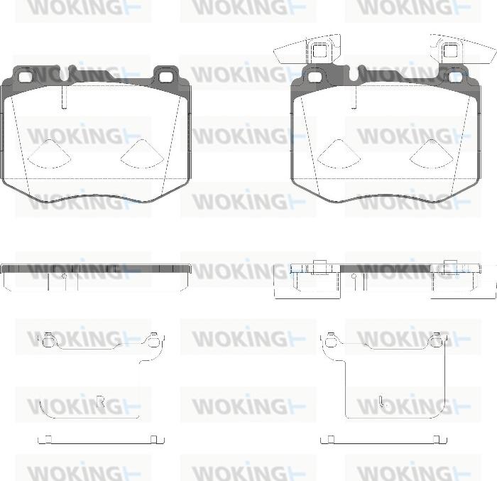Woking P19833.20 - Brake Pad Set, disc brake autospares.lv