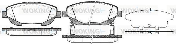 Woking P15533.02 - Brake Pad Set, disc brake autospares.lv