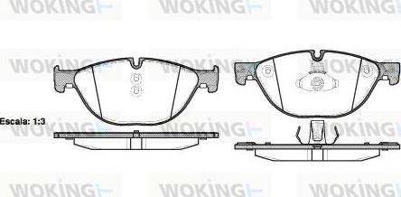 Woking P15143.00 - Brake Pad Set, disc brake autospares.lv