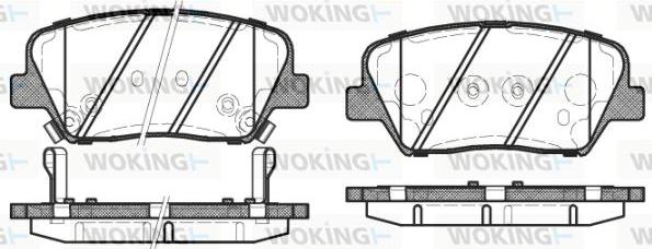 Woking P15123.12 - Brake Pad Set, disc brake autospares.lv