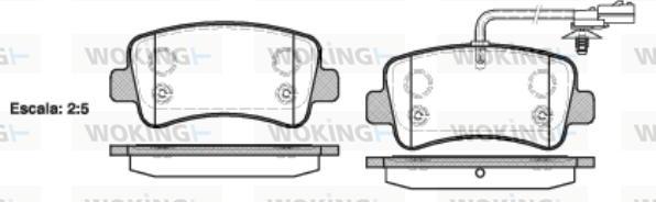 Woking P15393.01 - Brake Pad Set, disc brake autospares.lv