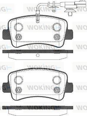 Woking P15393.11 - Brake Pad Set, disc brake autospares.lv