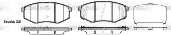 Woking P15263.02 - Brake Pad Set, disc brake autospares.lv