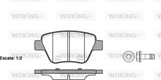 Woking P15203.00 - Brake Pad Set, disc brake autospares.lv