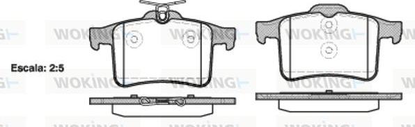 Woking P15283.00 - Brake Pad Set, disc brake autospares.lv