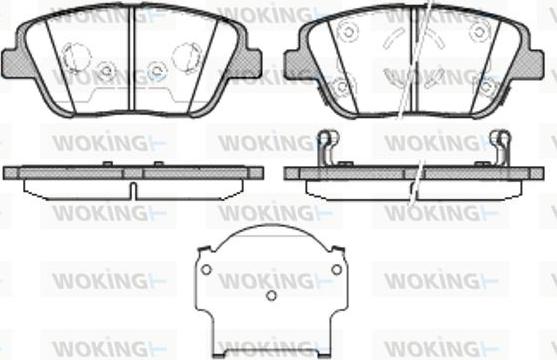 Woking P15233.02 - Brake Pad Set, disc brake autospares.lv