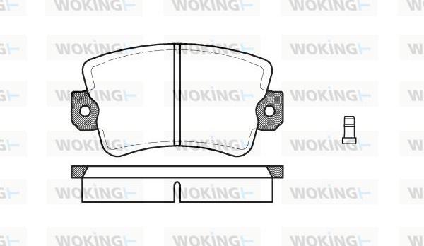 Woking P1613.02 - Brake Pad Set, disc brake autospares.lv