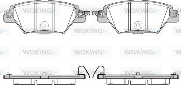 Woking P16123.04 - Brake Pad Set, disc brake autospares.lv