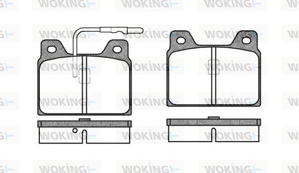 Woking P1683.02 - Brake Pad Set, disc brake autospares.lv