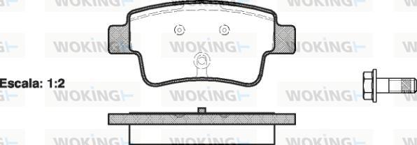 Woking P10983.00 - Brake Pad Set, disc brake autospares.lv