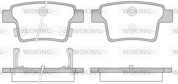 Woking P10493.02 - Brake Pad Set, disc brake autospares.lv