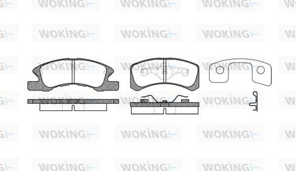 Woking P10113.02 - Brake Pad Set, disc brake autospares.lv