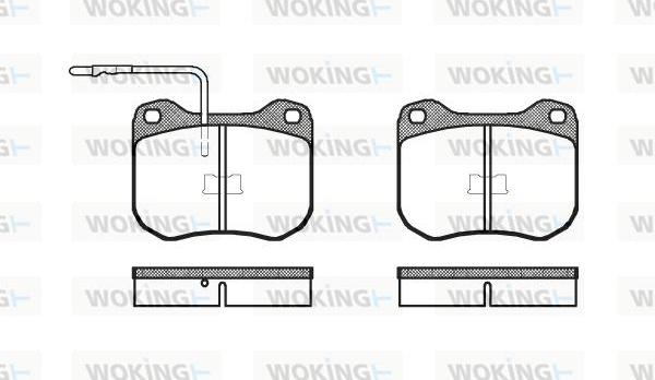 Woking P1013.02 - Brake Pad Set, disc brake autospares.lv