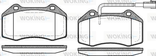 Woking P10133.12 - Brake Pad Set, disc brake autospares.lv