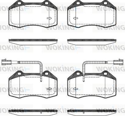 Woking P10133.22 - Brake Pad Set, disc brake autospares.lv