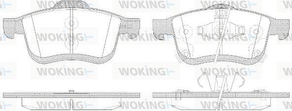 Woking P10833.42 - Brake Pad Set, disc brake autospares.lv