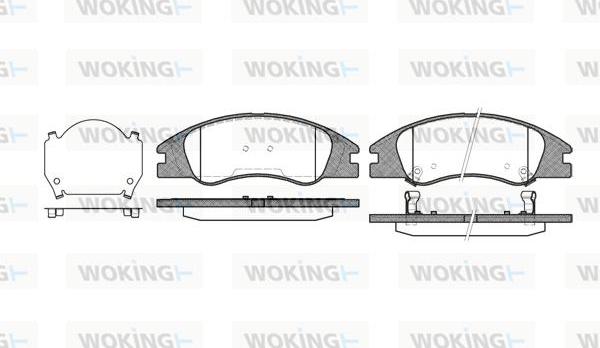 Woking P10343.02 - Brake Pad Set, disc brake autospares.lv