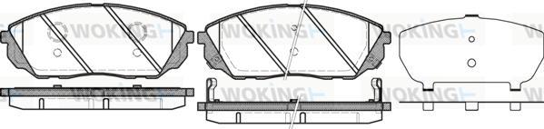 Woking P11413.12 - Brake Pad Set, disc brake autospares.lv