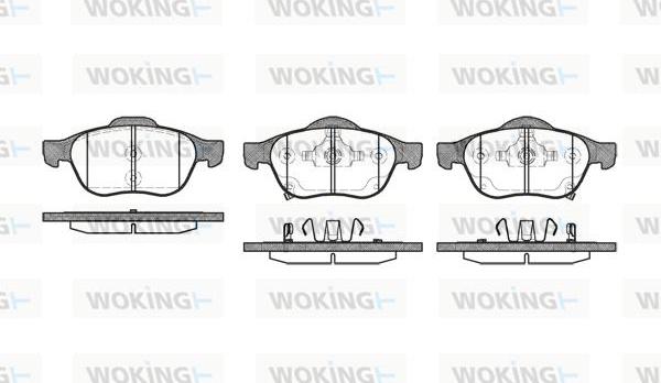 Woking P11543.02 - Brake Pad Set, disc brake autospares.lv