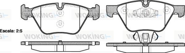 Woking P11523.10 - Brake Pad Set, disc brake autospares.lv