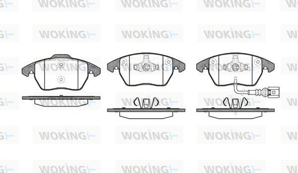 Woking P11303.01 - Brake Pad Set, disc brake autospares.lv