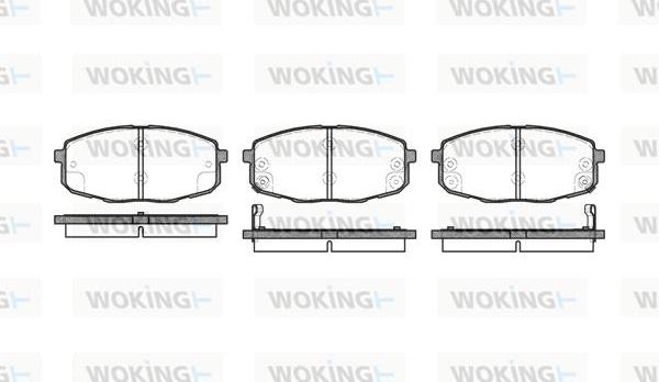 Woking P11383.02 - Brake Pad Set, disc brake autospares.lv