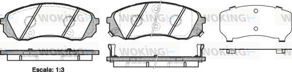 Woking P13913.02 - Brake Pad Set, disc brake autospares.lv