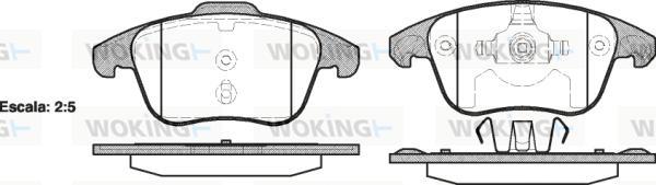 Woking P13493.00 - Brake Pad Set, disc brake autospares.lv