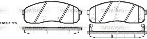 Woking P13443.02 - Brake Pad Set, disc brake autospares.lv