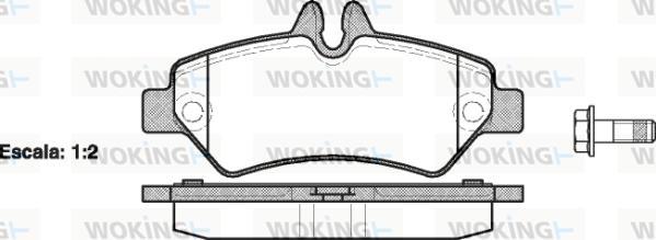 Woking P13463.00 - Brake Pad Set, disc brake autospares.lv