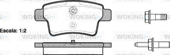 Woking P13413.00 - Brake Pad Set, disc brake autospares.lv