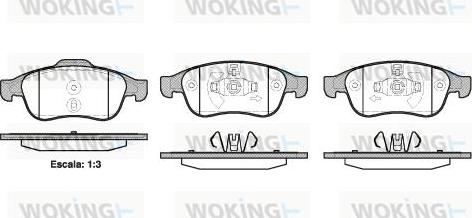 Woking P13483.10 - Brake Pad Set, disc brake autospares.lv