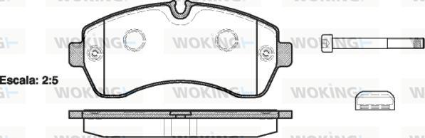 Woking P13433.00 - Brake Pad Set, disc brake autospares.lv