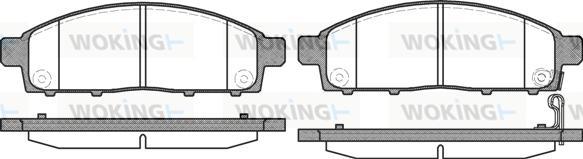 Woking P13423.00 - Brake Pad Set, disc brake autospares.lv