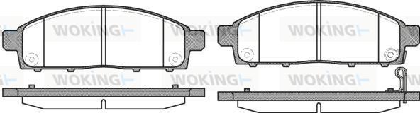 Woking P13423.01 - Brake Pad Set, disc brake autospares.lv