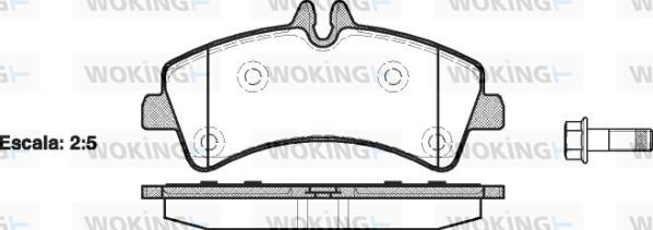 Woking P13473.00 - Brake Pad Set, disc brake autospares.lv