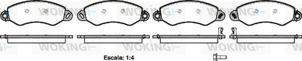 Woking P13553.02 - Brake Pad Set, disc brake autospares.lv