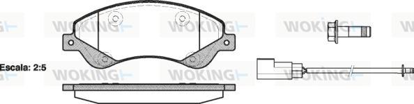 Woking P13513.02 - Brake Pad Set, disc brake autospares.lv